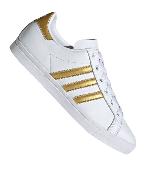 adidas leder sneaker weiß gold